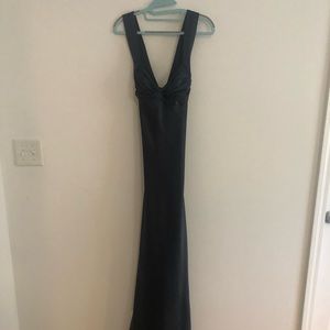 Calvin Klein Navy Blue 6 Satin gown